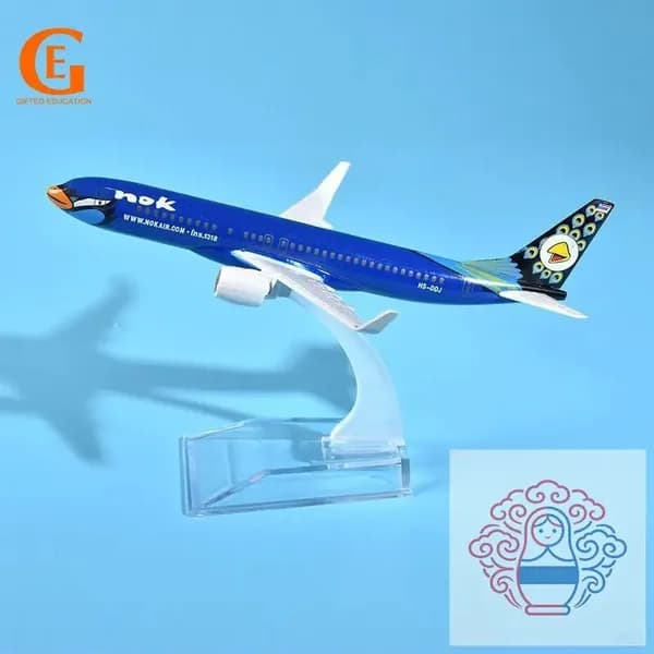 Металлическая Модель Самолета Боинг 737, Авиакомпании Таиланд Nok Air B737, Синий