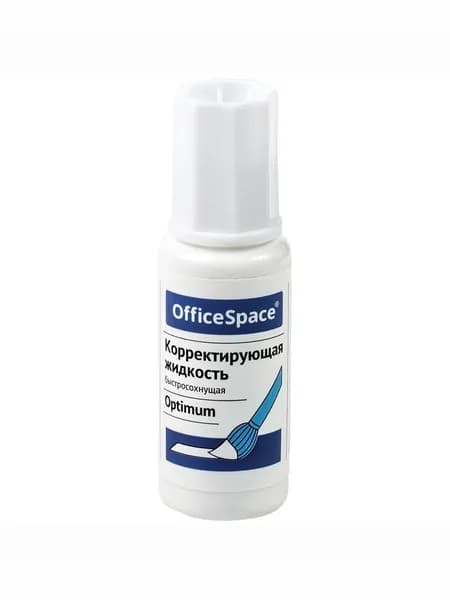 Набор 3 ШТ Корректирующая жидкость OfficeSpace "Optimum", 15мл, на химической основе, с кистью