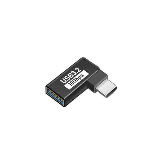 Адаптер USB C под углом 90 градусов для ноутбука и смартфона с передачей данных и зарядкой, - 4