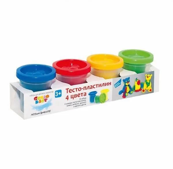 Genio Kids Тесто-пластилин, 4 цвета
