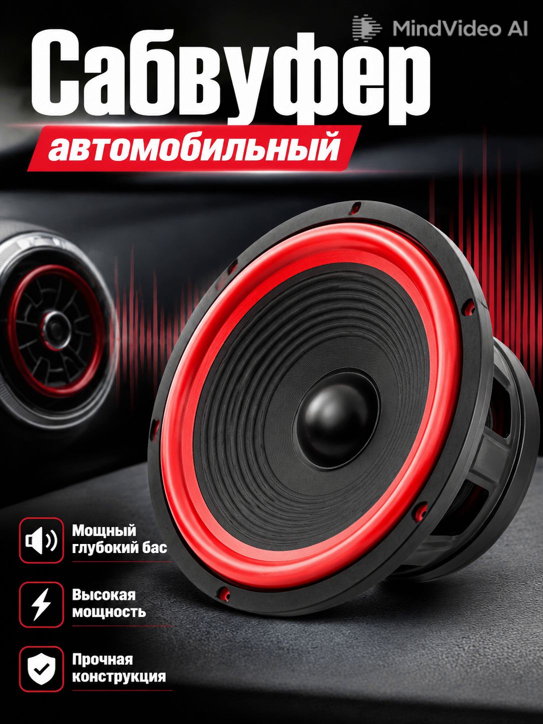 Сабвуфер автомобильный, 13 см (5 дюйм.)