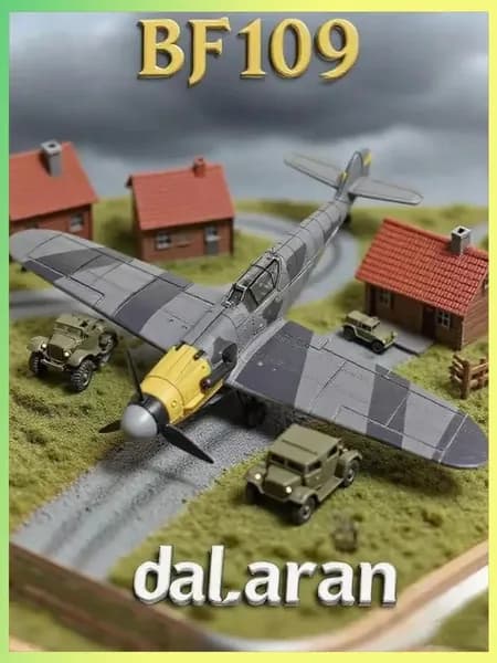 Самолет messerschmitt bf 109 1/48 Немецкая военная техника vs Ил-2,Сборная модель без клея,пластиковая-Dalaran