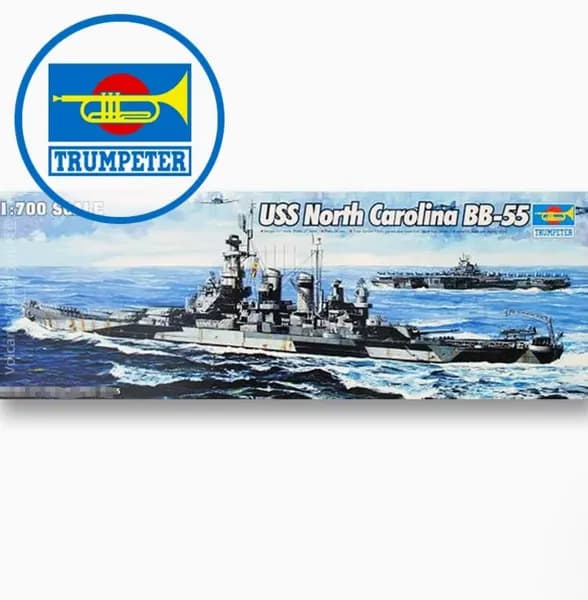 Trumpeter 05734 1/700 Американский North Carolina BB-55 Модель военного корабля