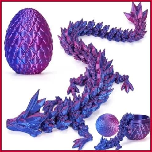 Магнитная 3D-фигурка дракона с яйцом, PLA, 27 см