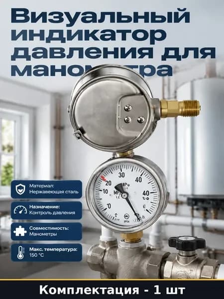Визуальный индикатор давления для манометра 1 8 NPT латунь