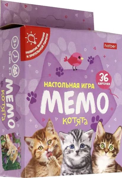 Игра настольная "МЕМО. Котята", 36 карточек (36ИнМ_26163)