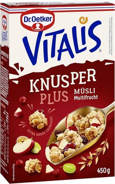 Dr. Oetker Vitalis Мультифруктовые хрустящие мюсли 450 гр