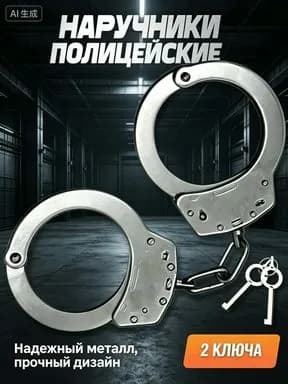 Надежные металлические наручники с двумя ключами