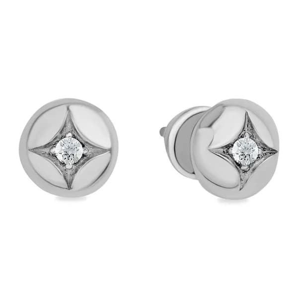 Серьги женские с фианитами серебро 925 пробы 585GOLD