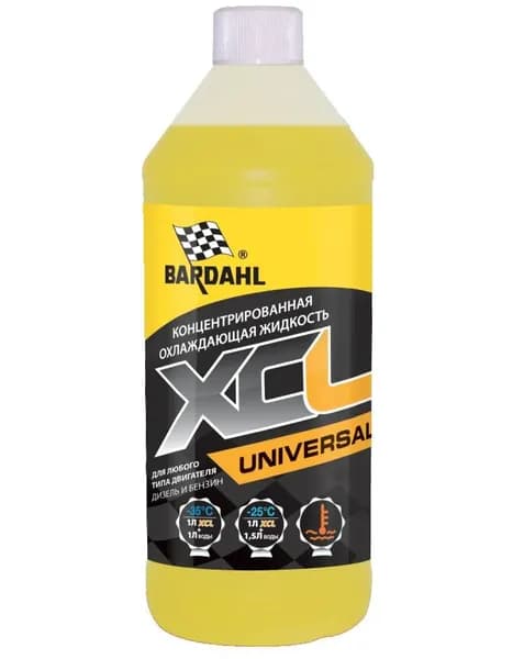 Антифриз концентрат 1 л XCL UNIVERSAL G12+ желтый / BARDAHL 7101