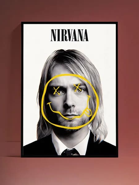 Постер на стену Nirvana Курт Кобеи н без рамы (29,7х42см)