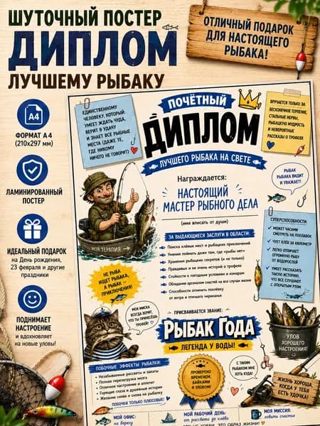 Диплом рыбака