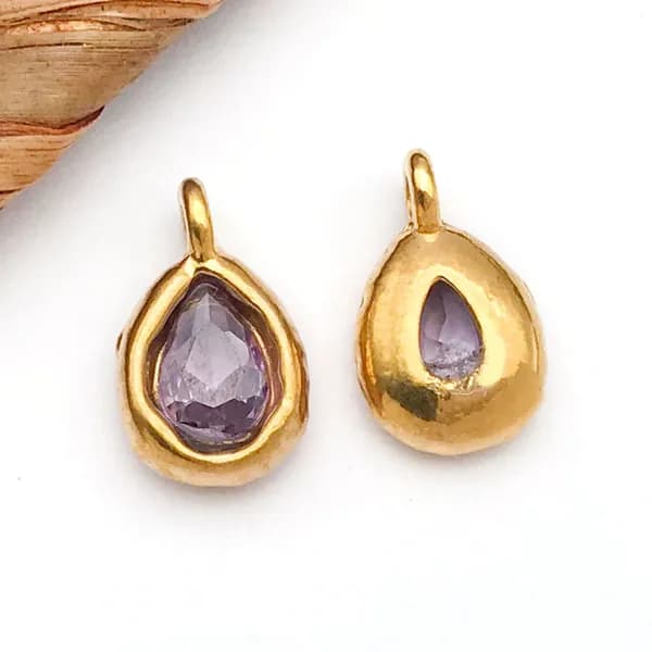 1Pcs Подвеска-капля с 12-м камнем рождения из нержавеющей стали 7X12mm