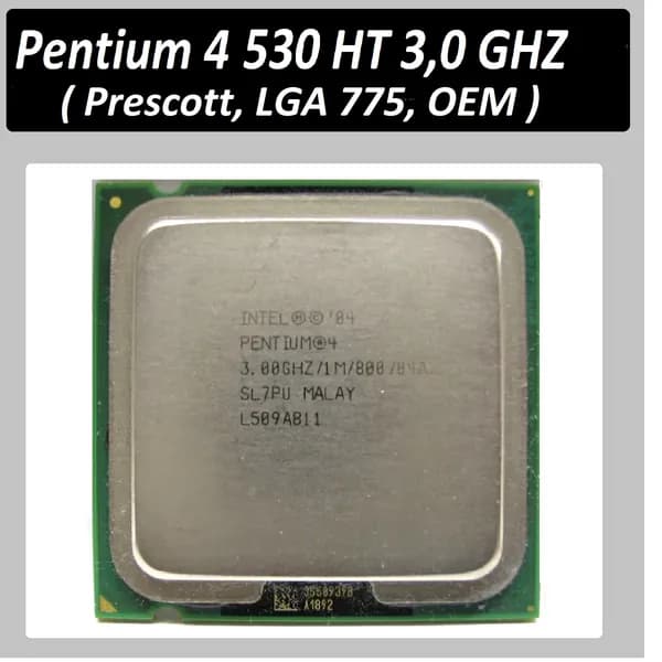 Процессор Pentium 4 530 HT Prescott LGA775 OEM, 3,0 ГГц (800) ОЕМ версия