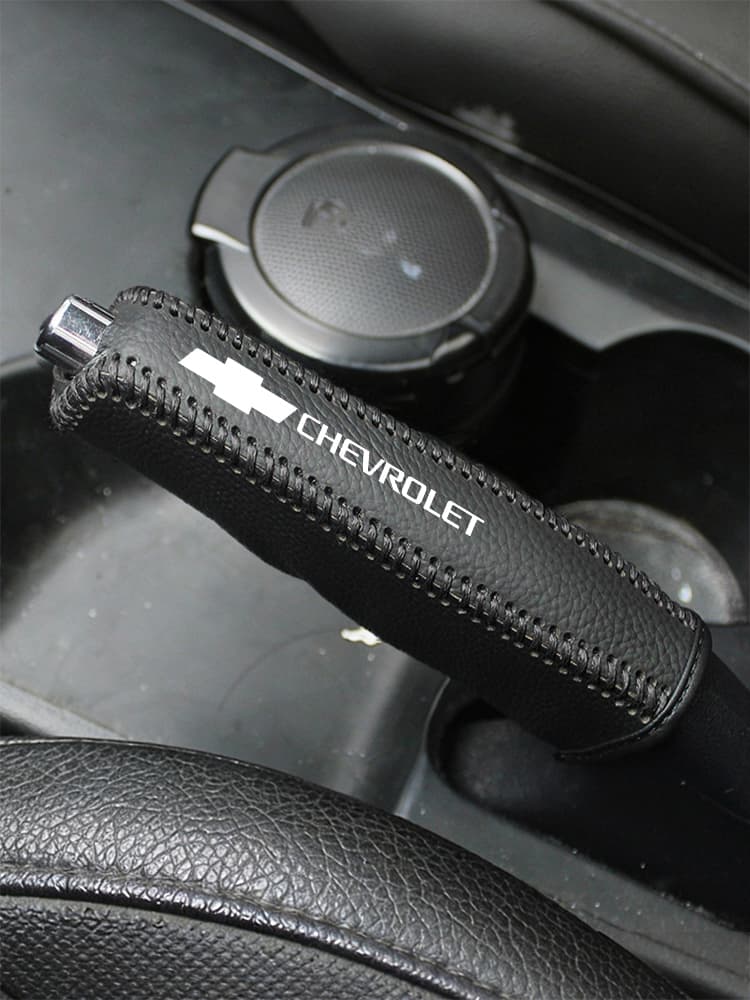 Кожаная накладка на ручной тормоз-Chevrolet, 1 шт., декоративная накладка на салон автомобиля.