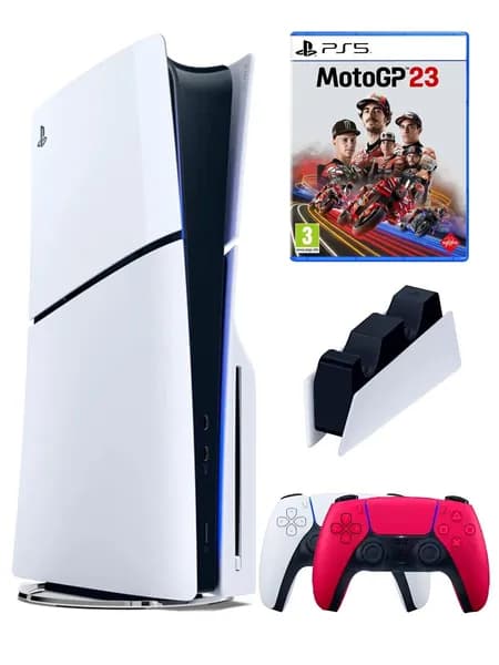 PS5 (ПС5) Игровая приставка Sony PlayStation 5 Slim disk+ геймпад+зарядное+ MotoGP