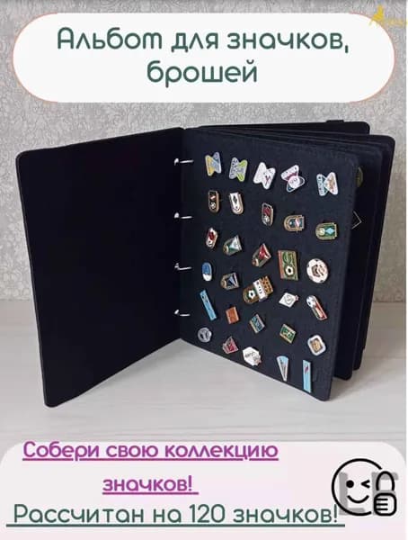 Альбом для коллекционирования значков, ордена, медали, значки