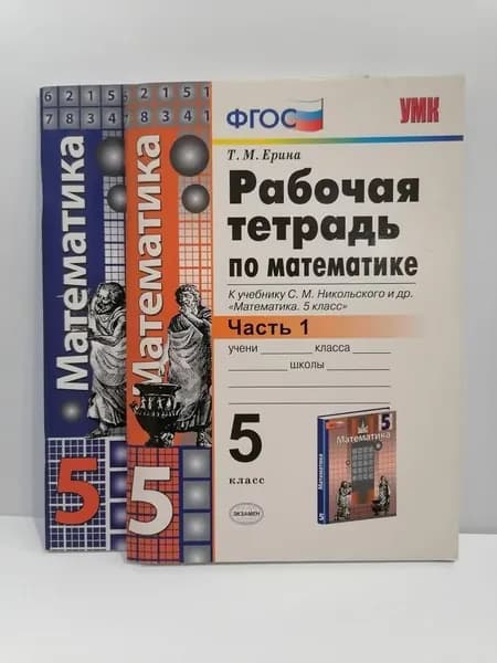 Витрина!!! Математика. 5 класс. Рабочая тетрадь в 2 частях к учебнику Никольского Ерина | Ерина Татьяна Михайловна