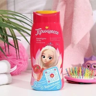 Принцесса Детский шампунь-гель Нежный уход ,400 мл