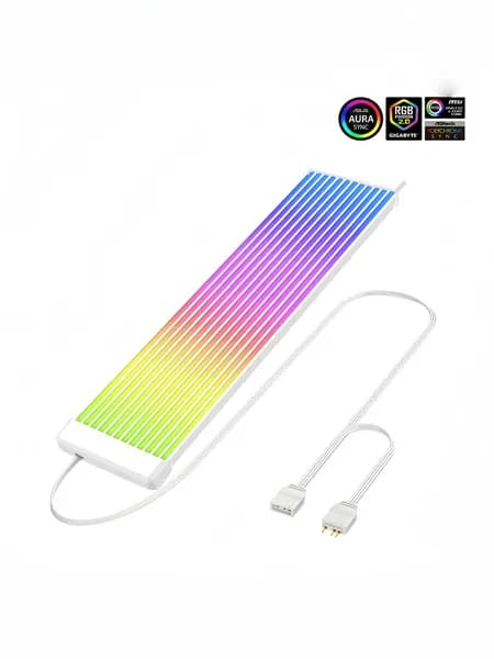 белое/24Pin/3X8Pin кабели для моддинга пк ARGB / ATX/PCI-E GPU Neon Color Line Streamer Transfer Видеокарта