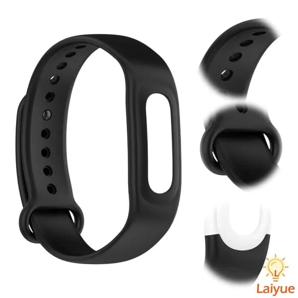 Ремешок для Fitbit Air из ТПУ с застежкой-кнопкой, черный