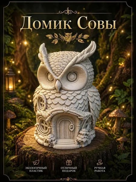 Фигурка "Домик Совы 7х5см"