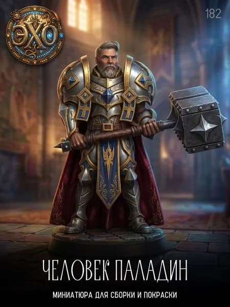 182. Человек паладин / миниатюра для Днд