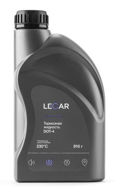 Тормозная жидкость LECAR DOT-4 910 мл