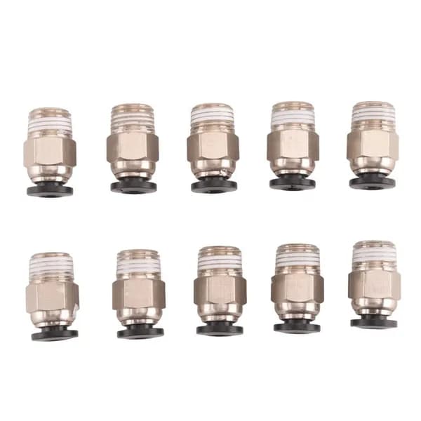 Pc4-M10 Male Straight Pneumatic Pefe Tube Push для -V6 Fitting Connector Bowden Extruder 3D Printer (упаковка из 10 шт.)