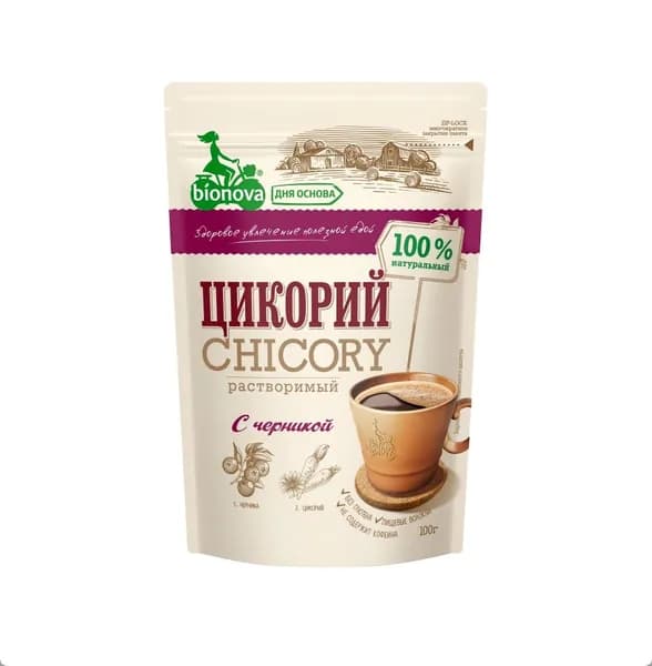 Цикорий растворимый Bionova с черникой 100г, Россия - 1 шт.