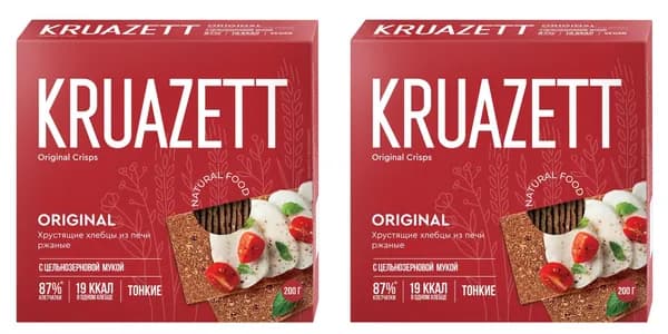 КРУАЗЕТТ CROISETTE Хлебцы ржаные тонкие, 200 г, 2 уп