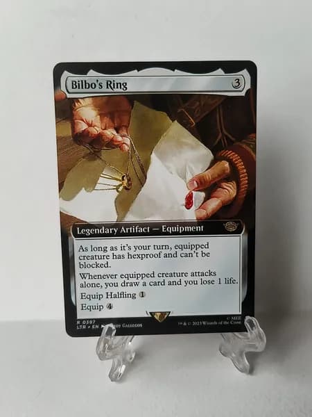 Портативные карты MTG Настройка и прокси Высокое качество без фольги Кольцо Бильбо 397