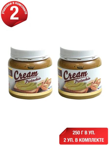 Паста Nuts Bank Cream фисташковая 250 г, набор: 2 штуки