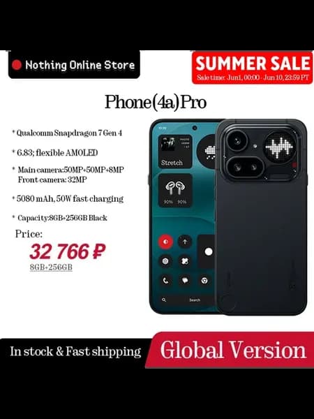 Смартфон NOTHING Phone (4a) Pro, 8 256ГБ, global