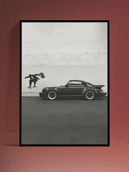 Стильный постер Porsche без рамы (29,7х42см)