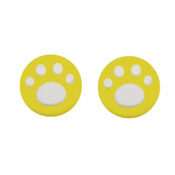 Thumb Grips Набор накладок для стиков Joy-Con Nintendo Switch / Lite / Oled 2 шт лапки Белые на желтом силиконовые накладки цвет 13