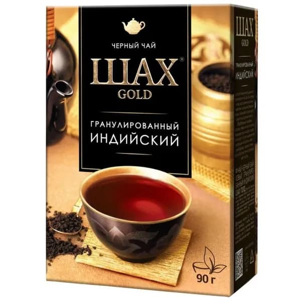 Чай черный гранулированный Шах Голд Индийский, 90 г 6012358