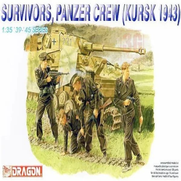 DRAGON 1/35 6129 Выжившие, танковый экипаж (Курск 1943) Пластиковые модели солдат