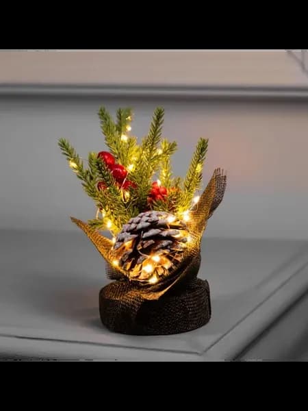 Фигура светодиодная «Зимняя рябина» 19 x13 x13 см, 10 LED