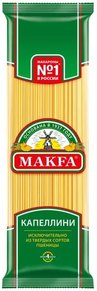 Макароны MAKFA Капеллини, 450 г / Паста, вермишель, спагетти