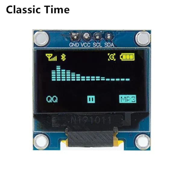 0,96-дюймовый IIC SPI последовательный 4-контактный OLED-дисплей SSD1315 12864 Плата с ЖК-экраном для Arduino Белый/Синий/Желто-синий