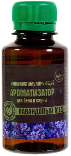 Эфирное масло для бани Лавандовый мёд, 100 мл, подходит для создания приятного пара, замачивания веника. Успокаивает, помогает при бессонницах и стрессах