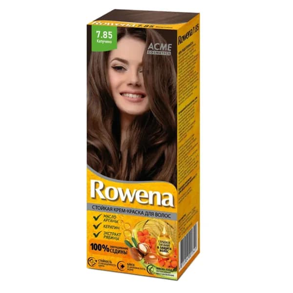 Rowena Крем-краска стойкая для волос тон 7.85 Капучино