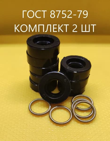 Сальник 1.2-10х22х7 комплект 2 шт ГОСТ 8752-79 (манжета армированная)