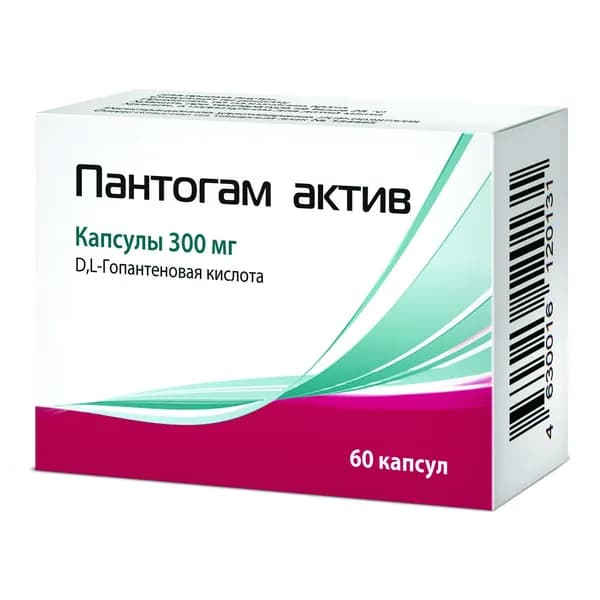 Пантогам актив капсулы 300мг 60шт