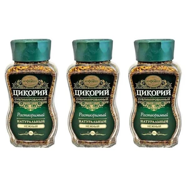 Московская кофейня на паяхъ Цикорий растворимый Насыщенный, натуральный, сублимированный, 95 г, 3 шт