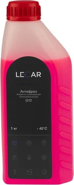 Антифриз LECAR G12 G12 готовый -40C красный 1 л LECAR000041210
