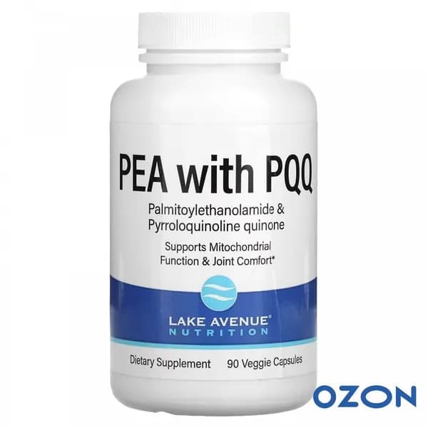 Lake Avenue Nutrition, ПЭА 300 мг и PQQ 10 мг, 90 растительных капсул