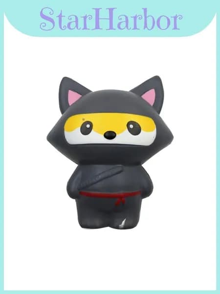 игрушка ninja fox с материалом pu для релаксации и снятия стресса в повседневном использовании серый
