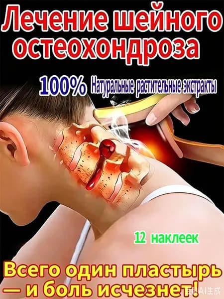 Ортопедический пластырь для шеи и спины, применяемый для лечения остеоартроза и шейного остеохондроза,для снятия боли и облегчения, 12пластырей